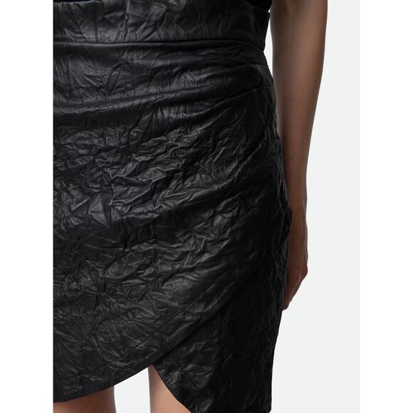 Zadig & Voltaire Leather Julipe Skirt in Black - Picture 9 of 13